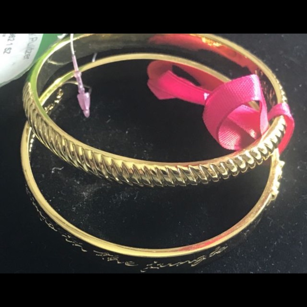 Lilly Pulitzer gold bangle set